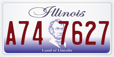 IL license plate A747627