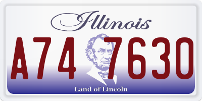 IL license plate A747630