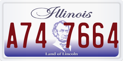IL license plate A747664