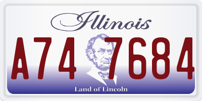 IL license plate A747684