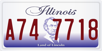 IL license plate A747718