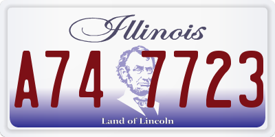 IL license plate A747723