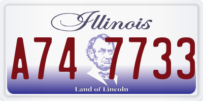 IL license plate A747733