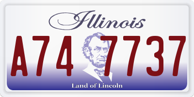 IL license plate A747737