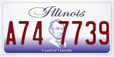 IL license plate A747739