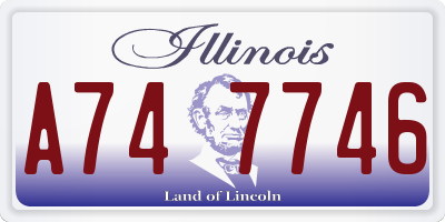 IL license plate A747746