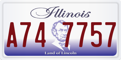 IL license plate A747757