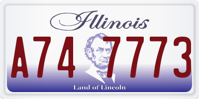 IL license plate A747773