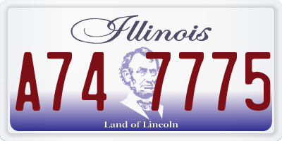 IL license plate A747775