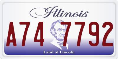 IL license plate A747792