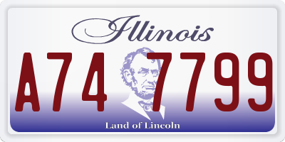 IL license plate A747799