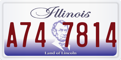 IL license plate A747814