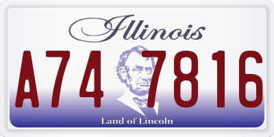 IL license plate A747816