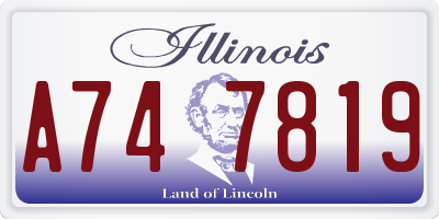 IL license plate A747819