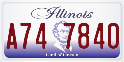 IL license plate A747840