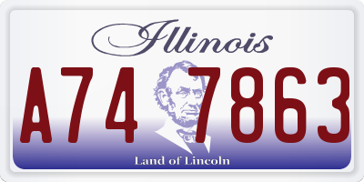 IL license plate A747863