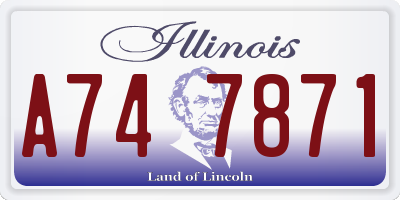 IL license plate A747871
