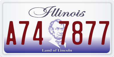IL license plate A747877