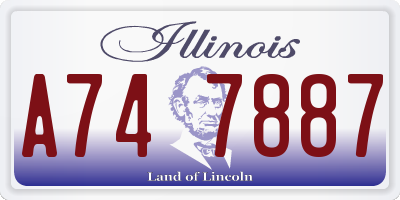IL license plate A747887