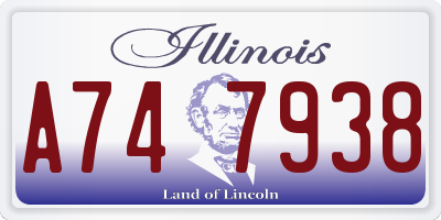 IL license plate A747938