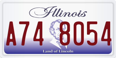 IL license plate A748054