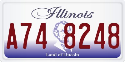 IL license plate A748248