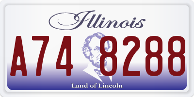 IL license plate A748288