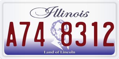 IL license plate A748312