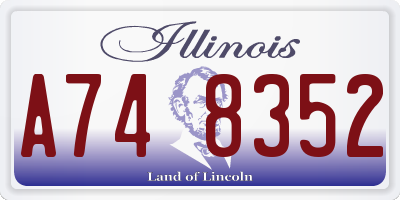 IL license plate A748352