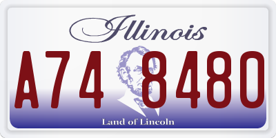 IL license plate A748480