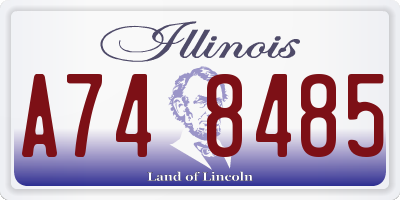 IL license plate A748485