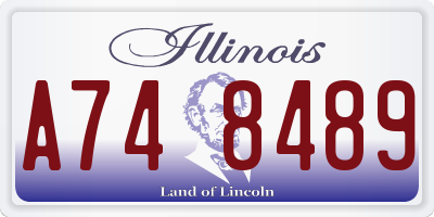 IL license plate A748489