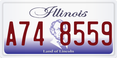 IL license plate A748559