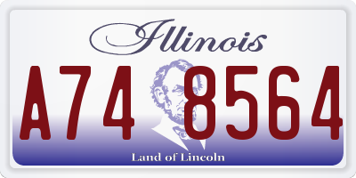 IL license plate A748564