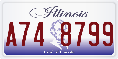 IL license plate A748799