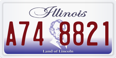 IL license plate A748821
