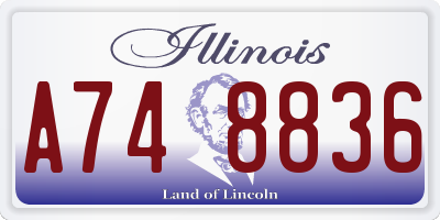 IL license plate A748836