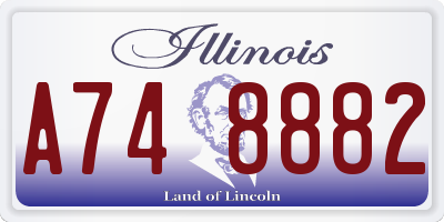 IL license plate A748882