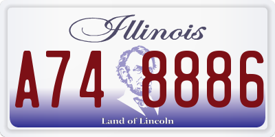IL license plate A748886