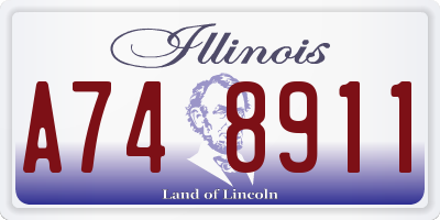 IL license plate A748911