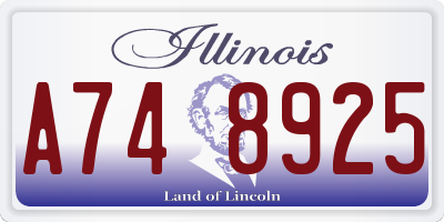 IL license plate A748925