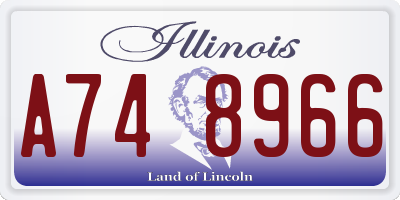 IL license plate A748966