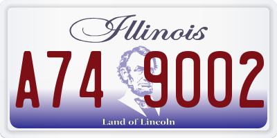 IL license plate A749002