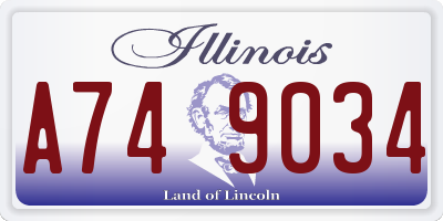IL license plate A749034