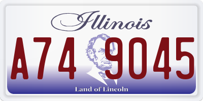 IL license plate A749045