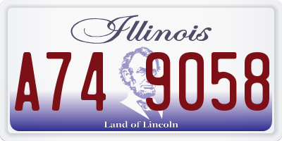 IL license plate A749058