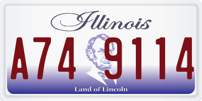 IL license plate A749114