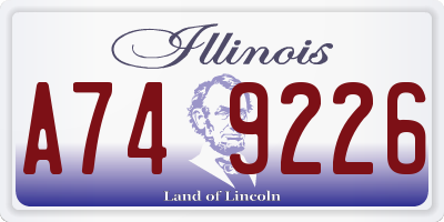 IL license plate A749226