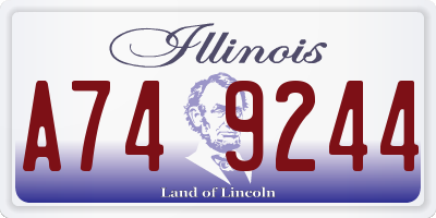 IL license plate A749244