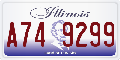 IL license plate A749299